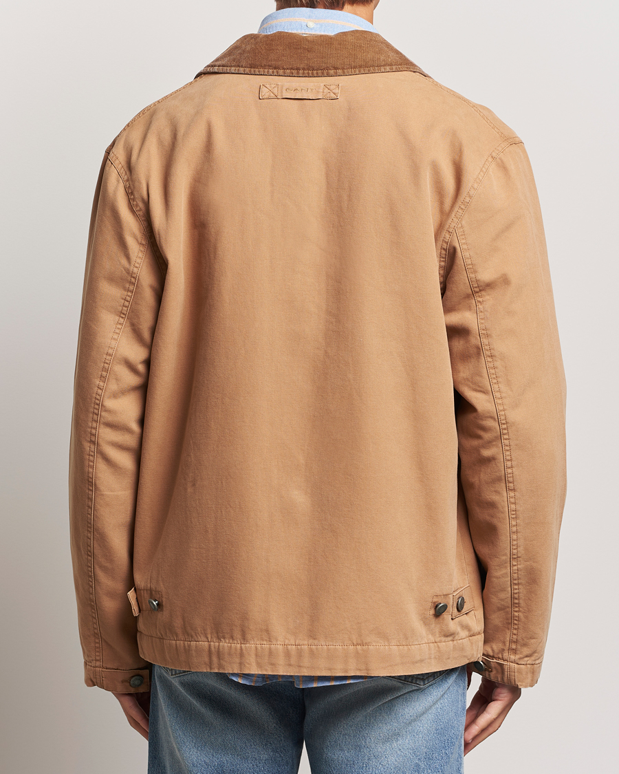 Herren | Jacken | GANT | Cotton Work Jacket Roasted Walnut