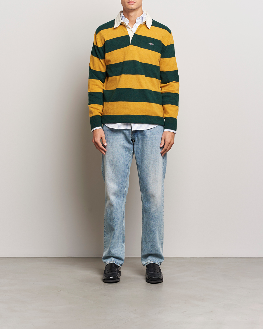 Herren | Pullover | GANT | Extra Fine Lambswool Striped Rugger Tartan Green