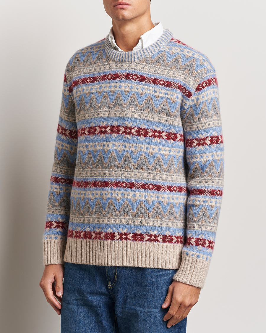 Herren | Pullover | GANT | Fair Isle Crew Neck Clear Sky
