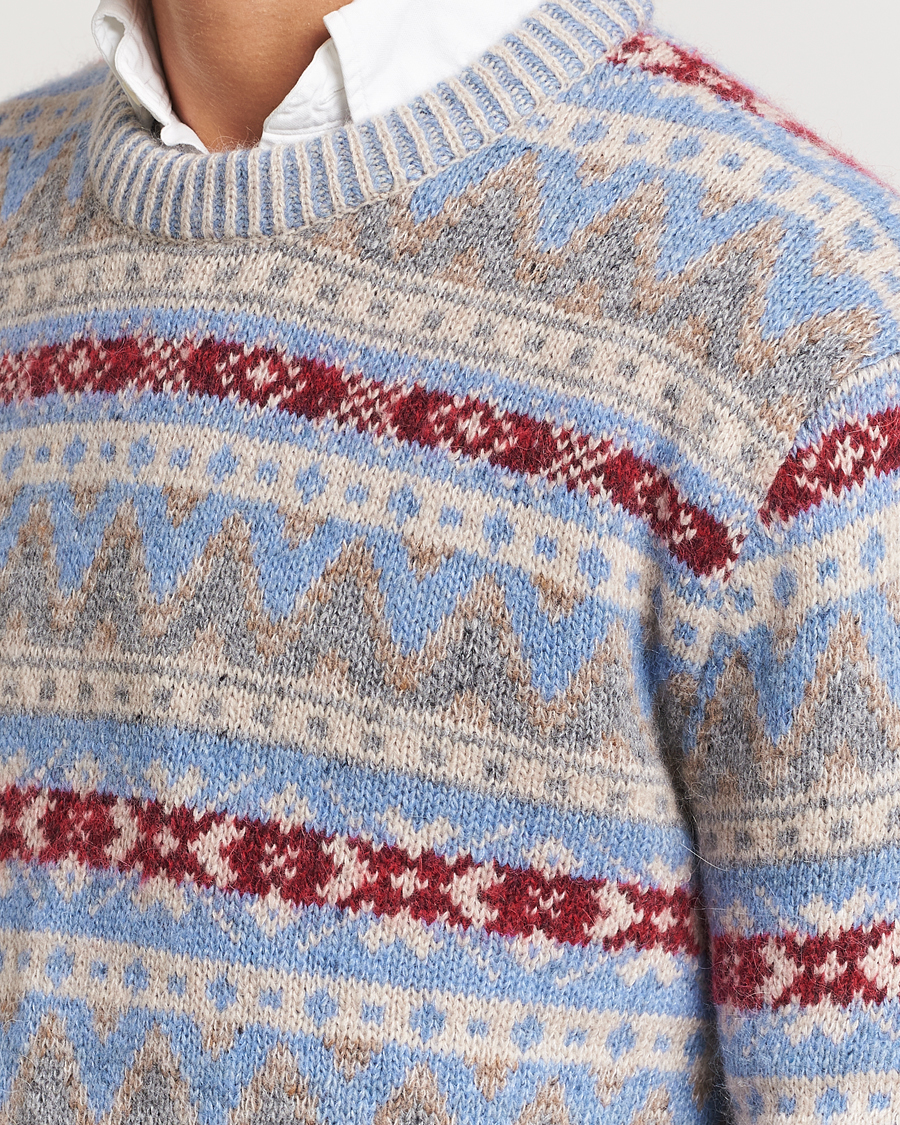 Herren | Pullover | GANT | Fair Isle Crew Neck Clear Sky