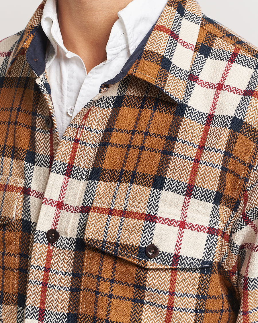 Herren | Hemden | GANT | Herringbone Checked Overshirt Warm Earth
