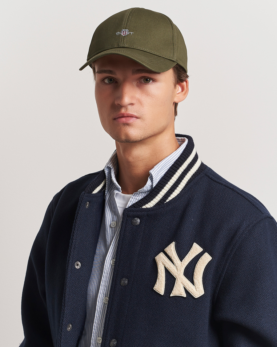 Herren | GANT High Cotton Twill Cap Juniper Green | GANT | High Cotton Twill Cap Juniper Green