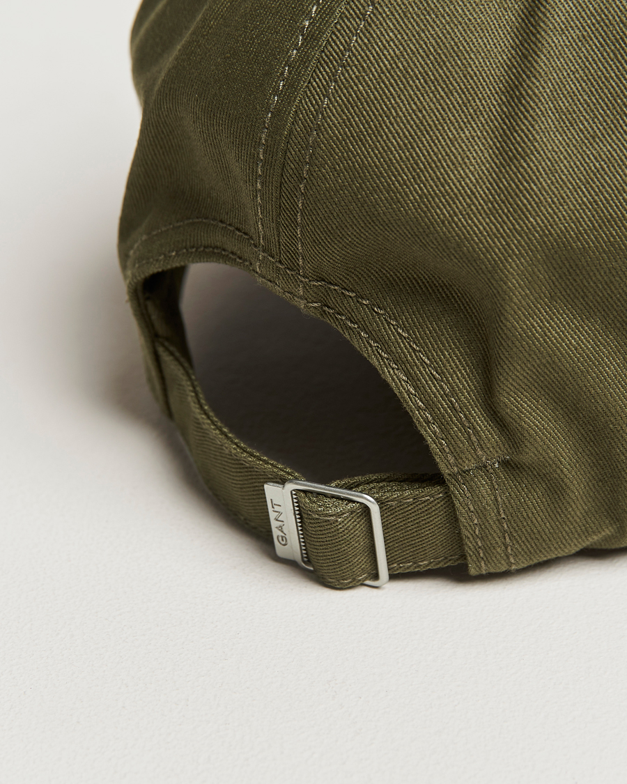 Herren | GANT High Cotton Twill Cap Juniper Green | GANT | High Cotton Twill Cap Juniper Green