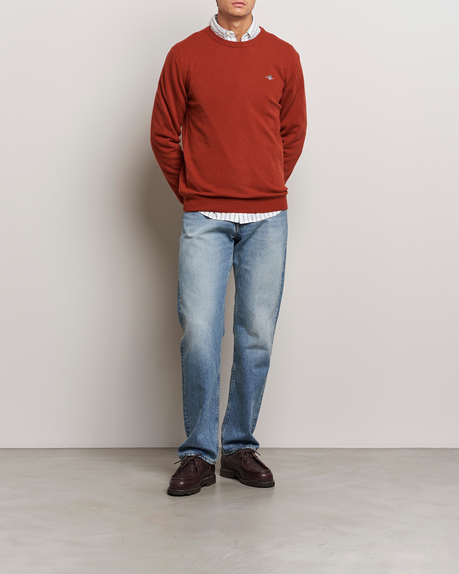 Herren | Pullover | GANT | Lambswool Crew Neck Pullover Iron Red