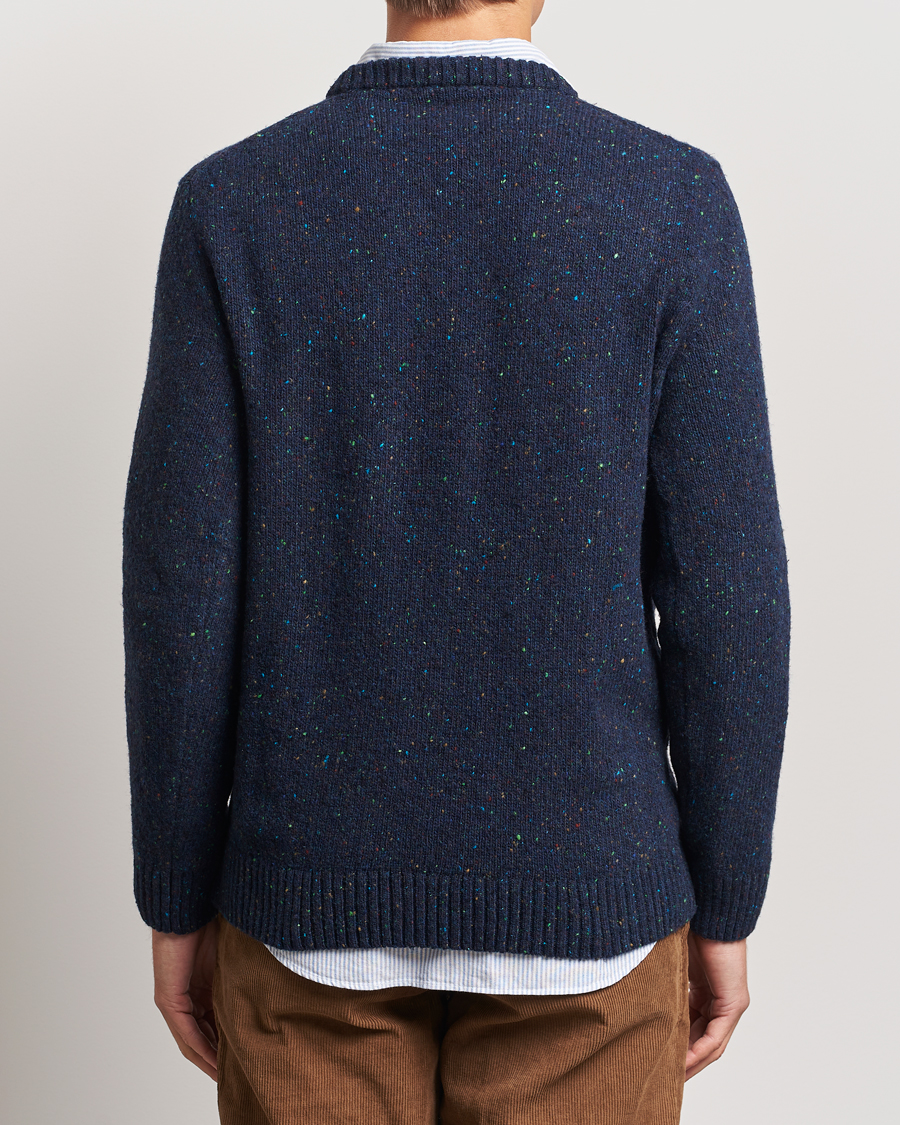 Herren | Pullover | GANT | Neps Wool Crew Neck Evening Blue