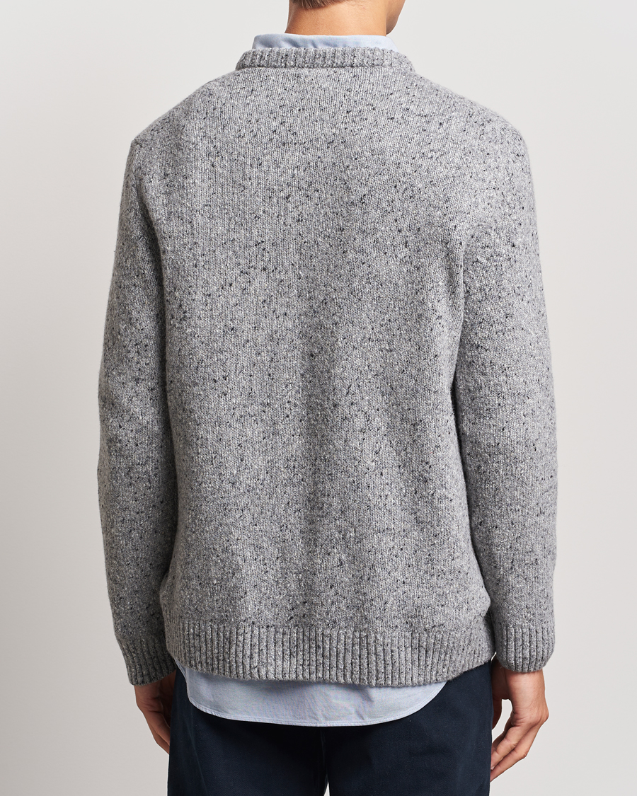 Herren | Pullover | GANT | Neps Wool Crew Neck Grey Melange