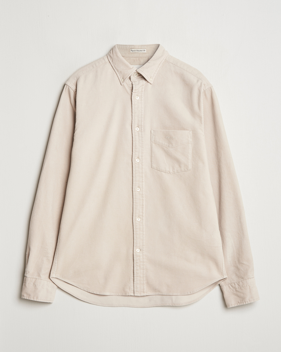 Herren | Hemden | Gant | Regular Fit Corduroy Shirt Putty