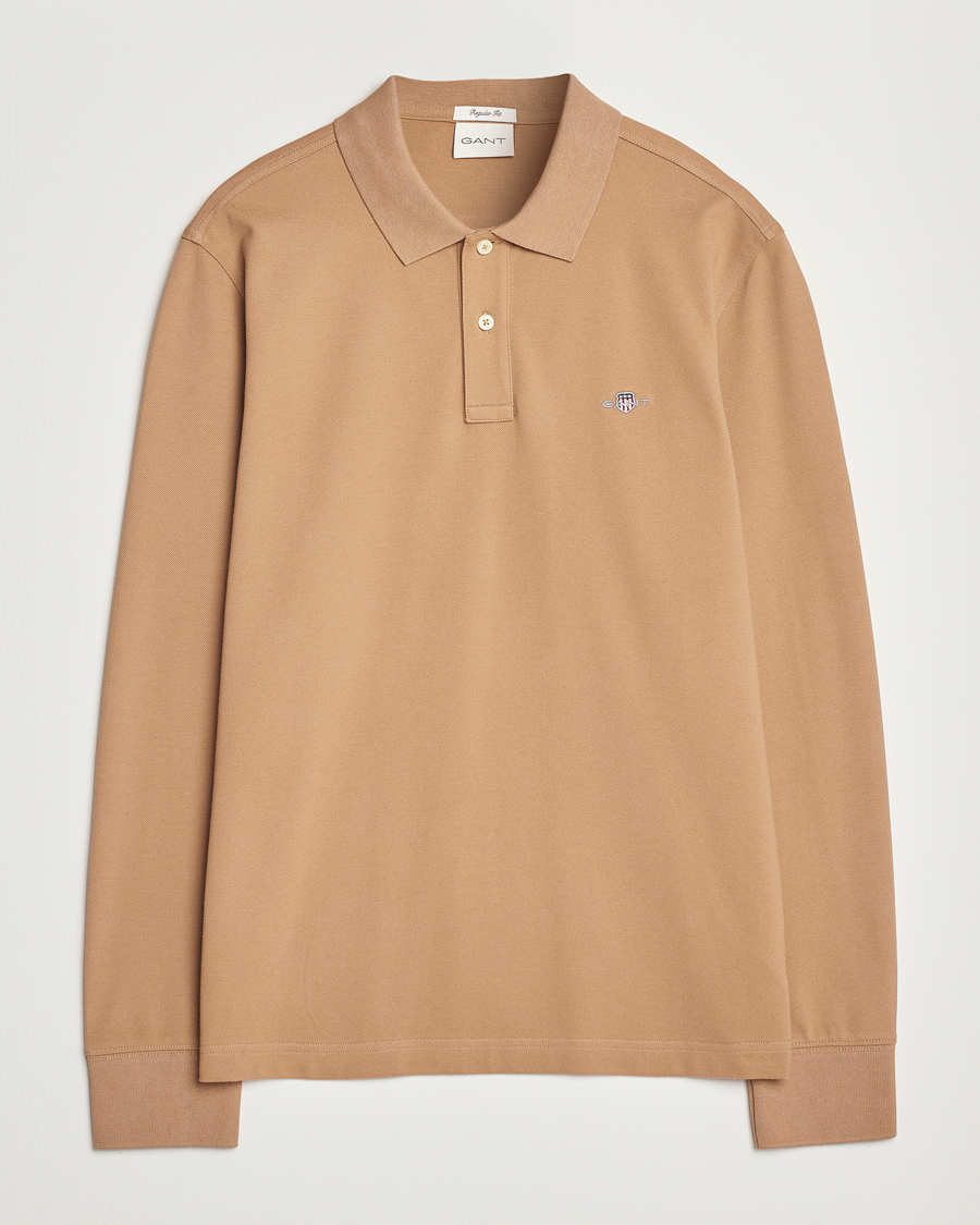 Herren | Pullover | GANT | Regular Shield Pique Polo Warm Khaki