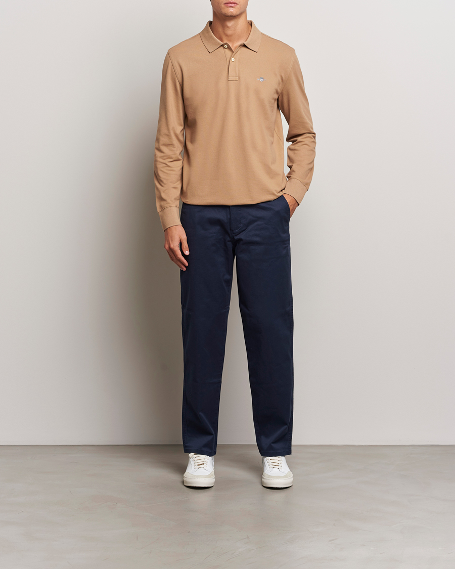 Herren | Pullover | GANT | Regular Shield Pique Polo Warm Khaki