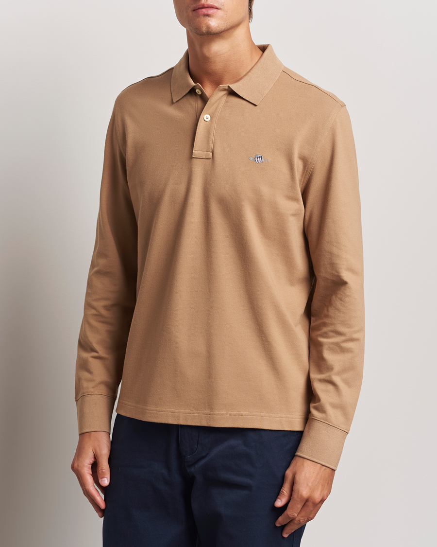 Herren | Pullover | GANT | Regular Shield Pique Polo Warm Khaki