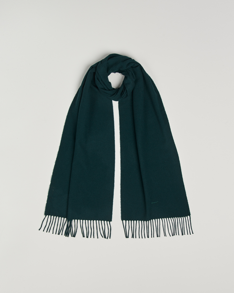 Herren | GANT Wool Scarf Tartan Green | GANT | Wool Scarf Tartan Green