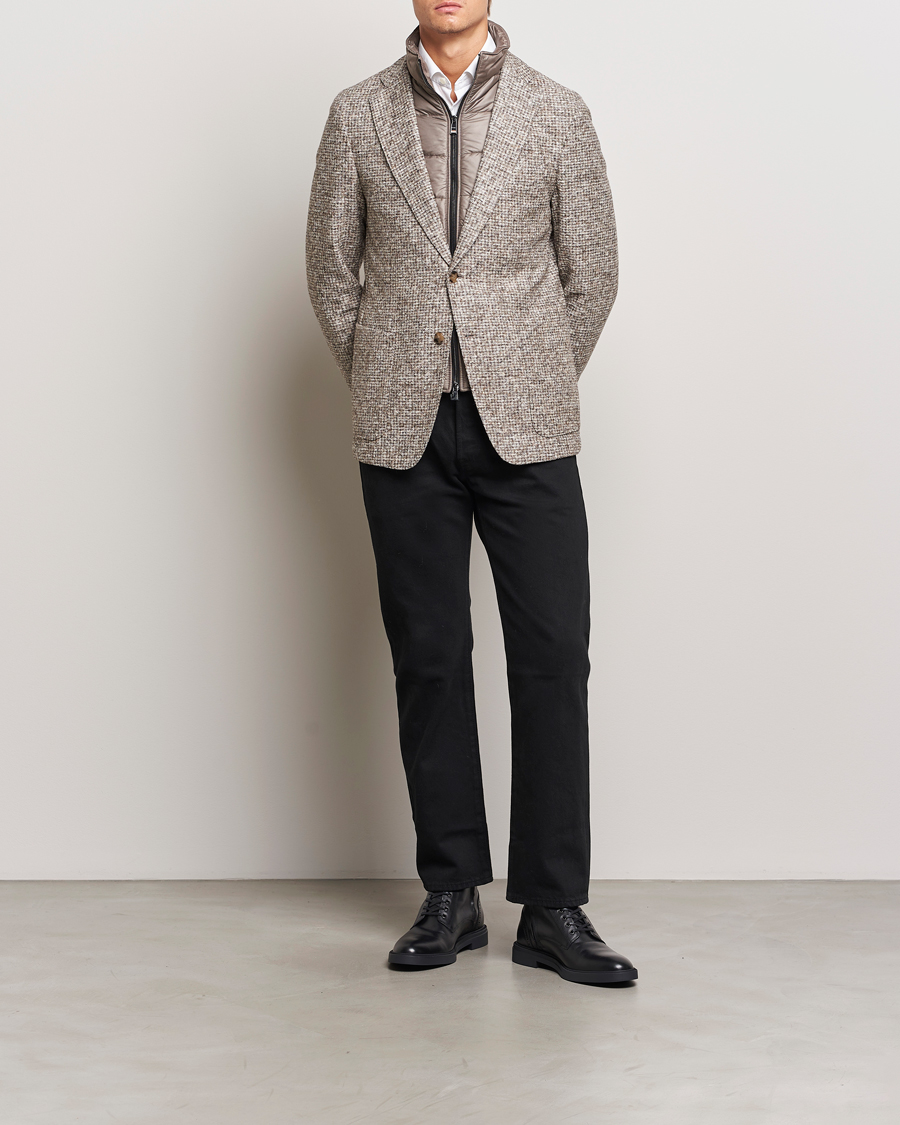 Herren | Sakkos | BOSS BLACK | Hanry Jersey Bib Blazer Open White