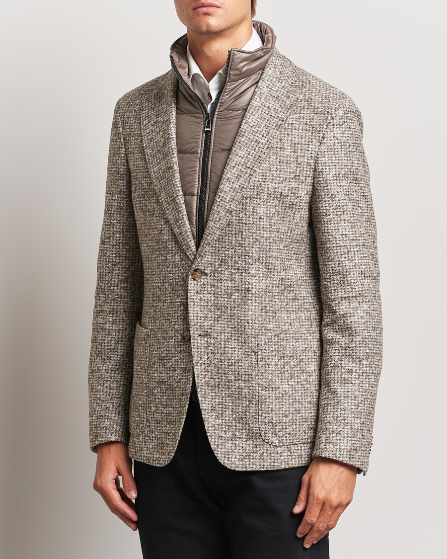 Herren | Sakkos | BOSS BLACK | Hanry Jersey Bib Blazer Open White