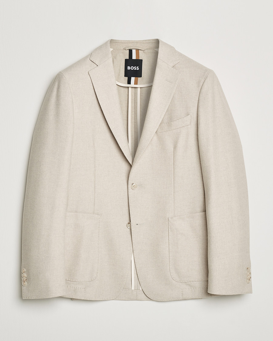 Herren | Sakkos | BOSS BLACK | Hanry Wool Patch Pocket Blazer Open White