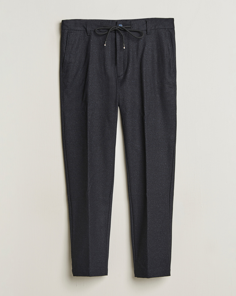 Herren | Hosen | BOSS BLACK | Kane Brushed Drawstring Trousers Dark Blue