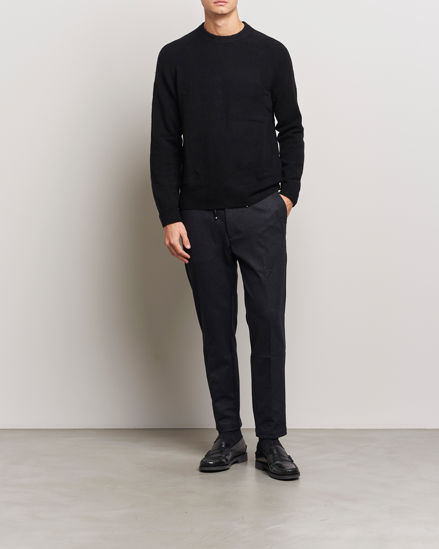 Herren | Hosen | BOSS BLACK | Kane Brushed Drawstring Trousers Dark Blue