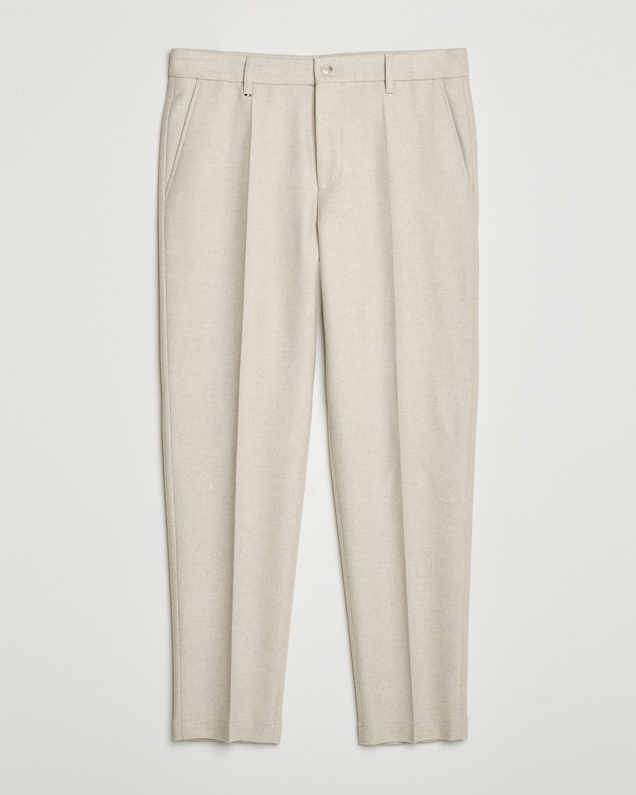 Herren | Hosen | BOSS BLACK | Perin Wool Trousers Open White