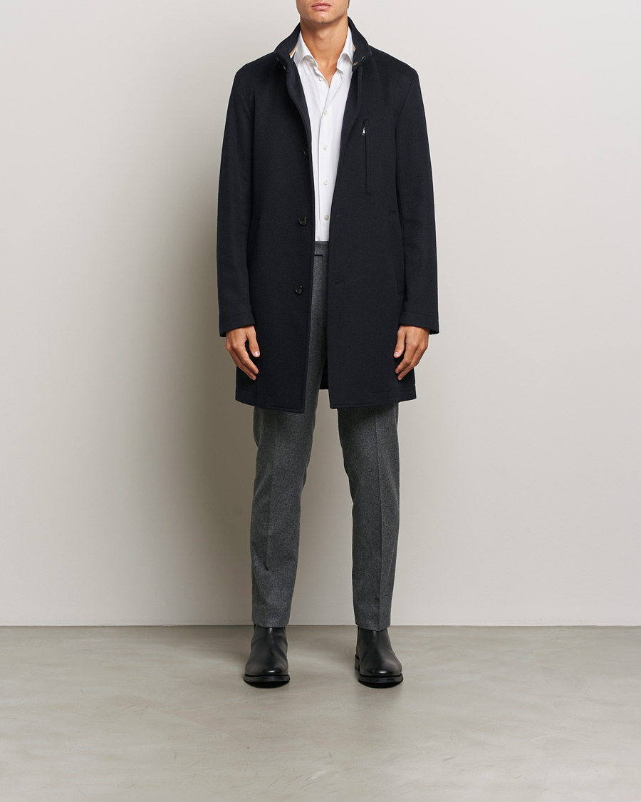 Herren | Jacken | BOSS BLACK | Hyde Stand Up Collar Coat Dark Blue