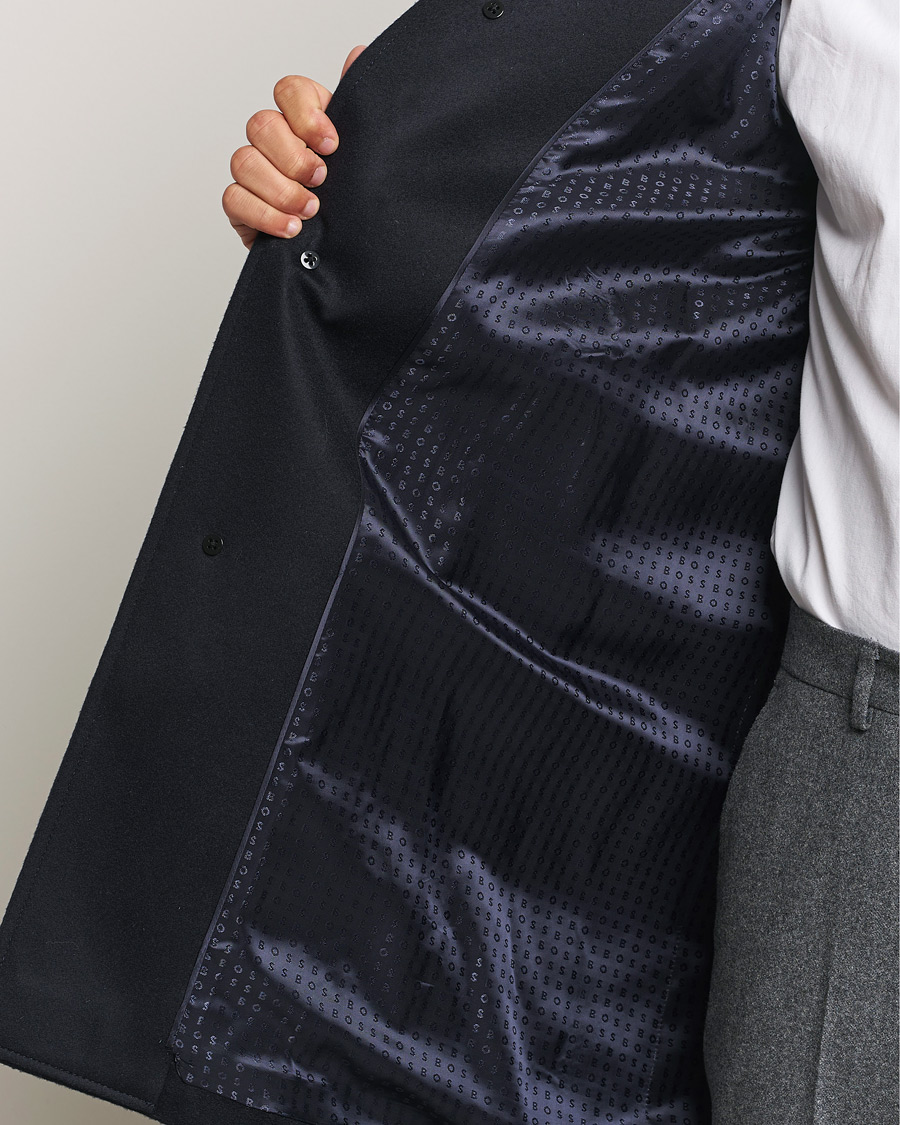 Herren | Jacken | BOSS BLACK | Hyde Stand Up Collar Coat Dark Blue