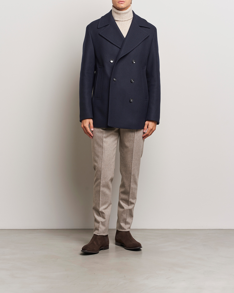 Herren | Jacken | BOSS BLACK | Clay Wool Peacoat Dark Blue