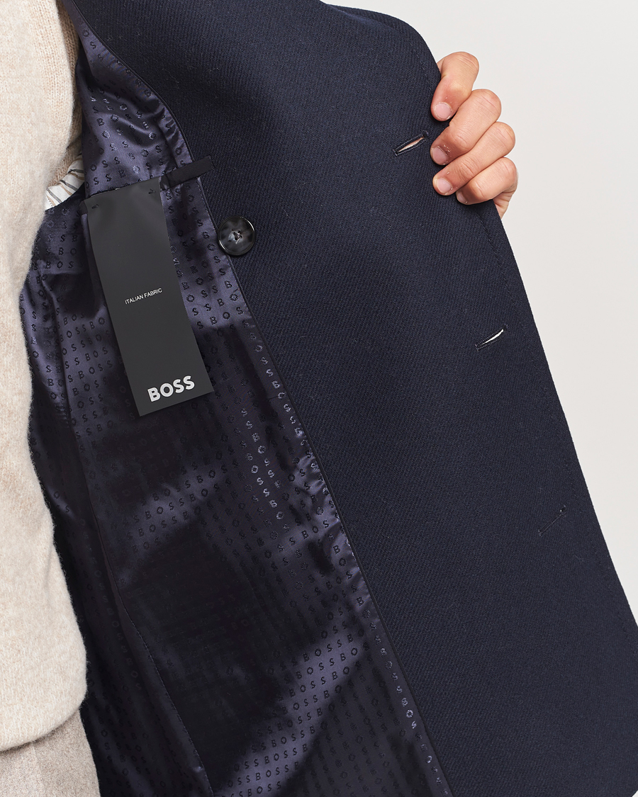 Herren | Jacken | BOSS BLACK | Clay Wool Peacoat Dark Blue