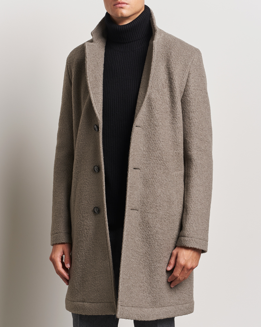Herren | Jacken | BOSS BLACK | Hyde Structured Wool Coat Dark Beige