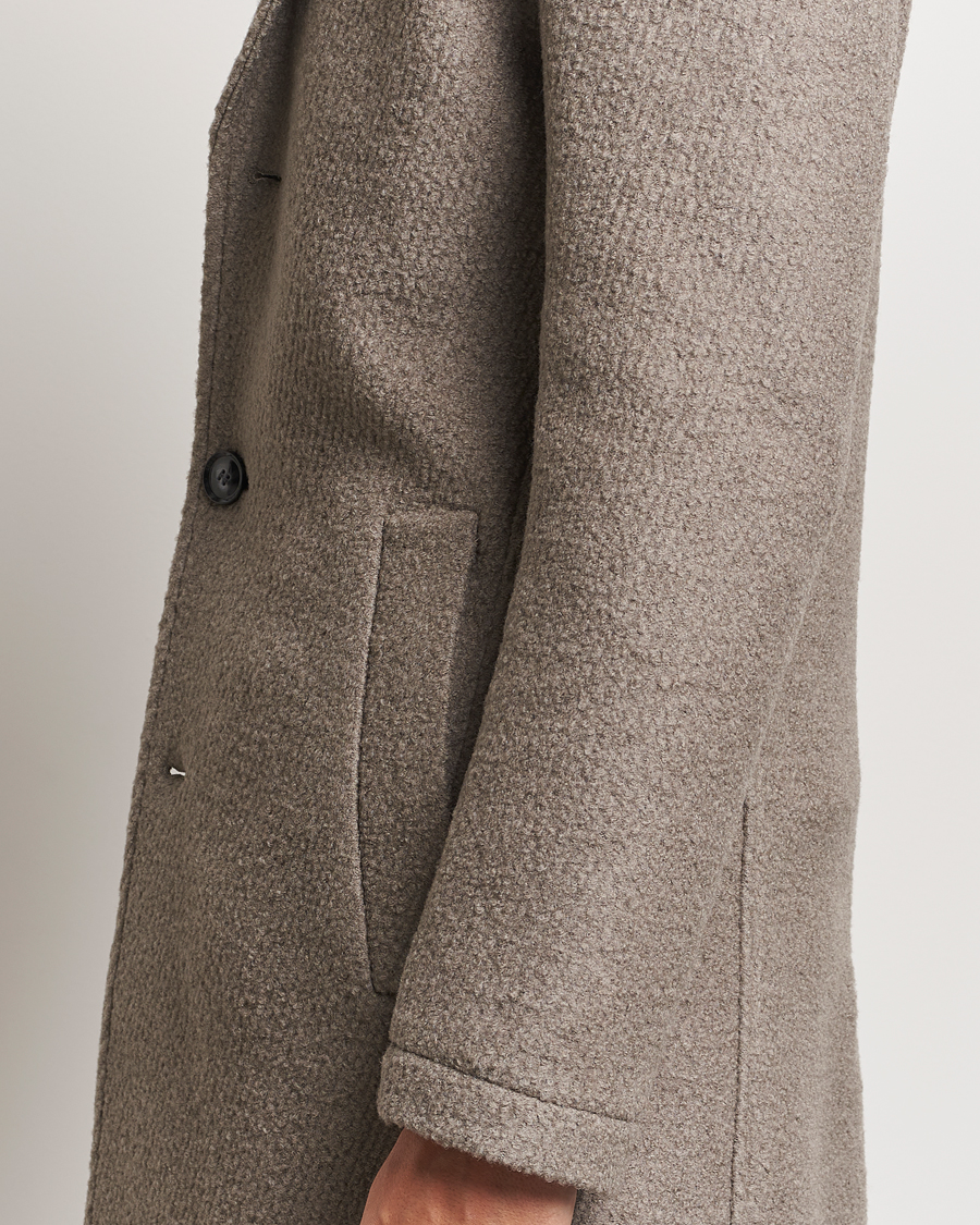 Herren | Jacken | BOSS BLACK | Hyde Structured Wool Coat Dark Beige
