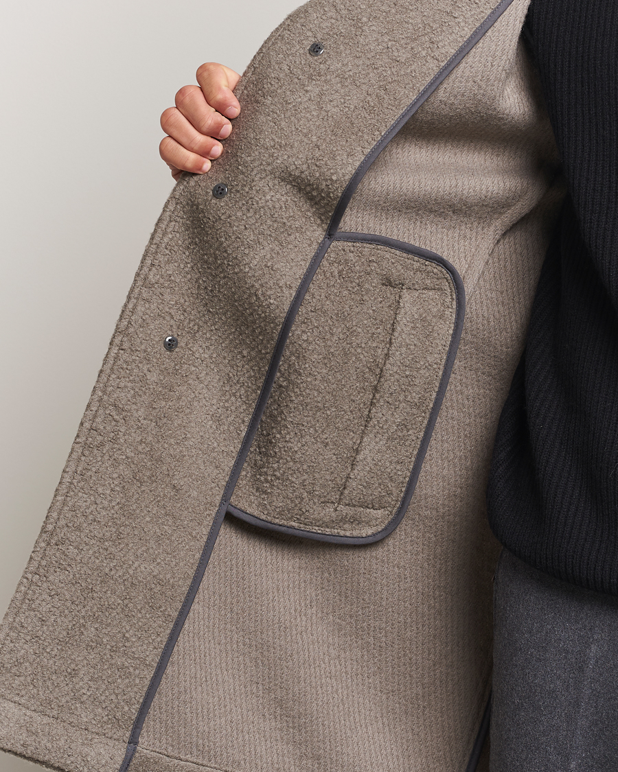 Herren | Jacken | BOSS BLACK | Hyde Structured Wool Coat Dark Beige