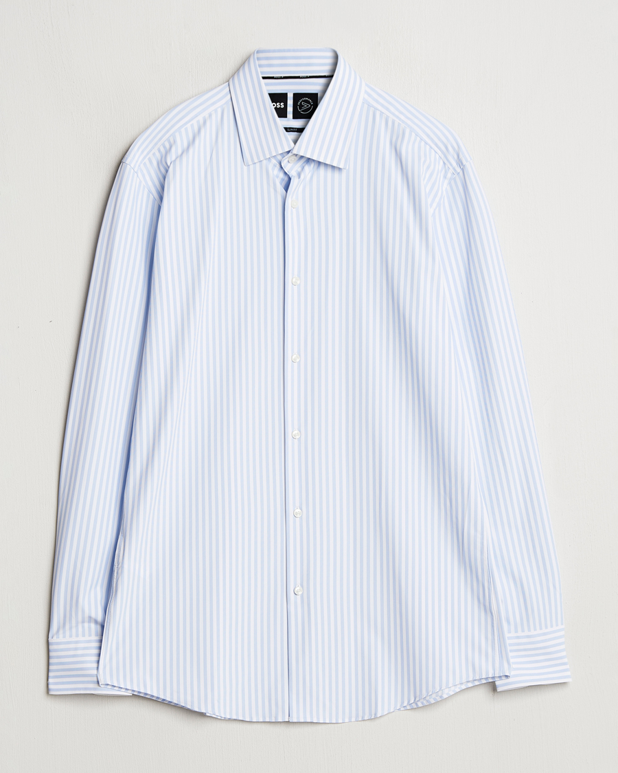 Herren | Hemden | BOSS BLACK | Hank Striped 4-Way Stretch Shirt Blue/White