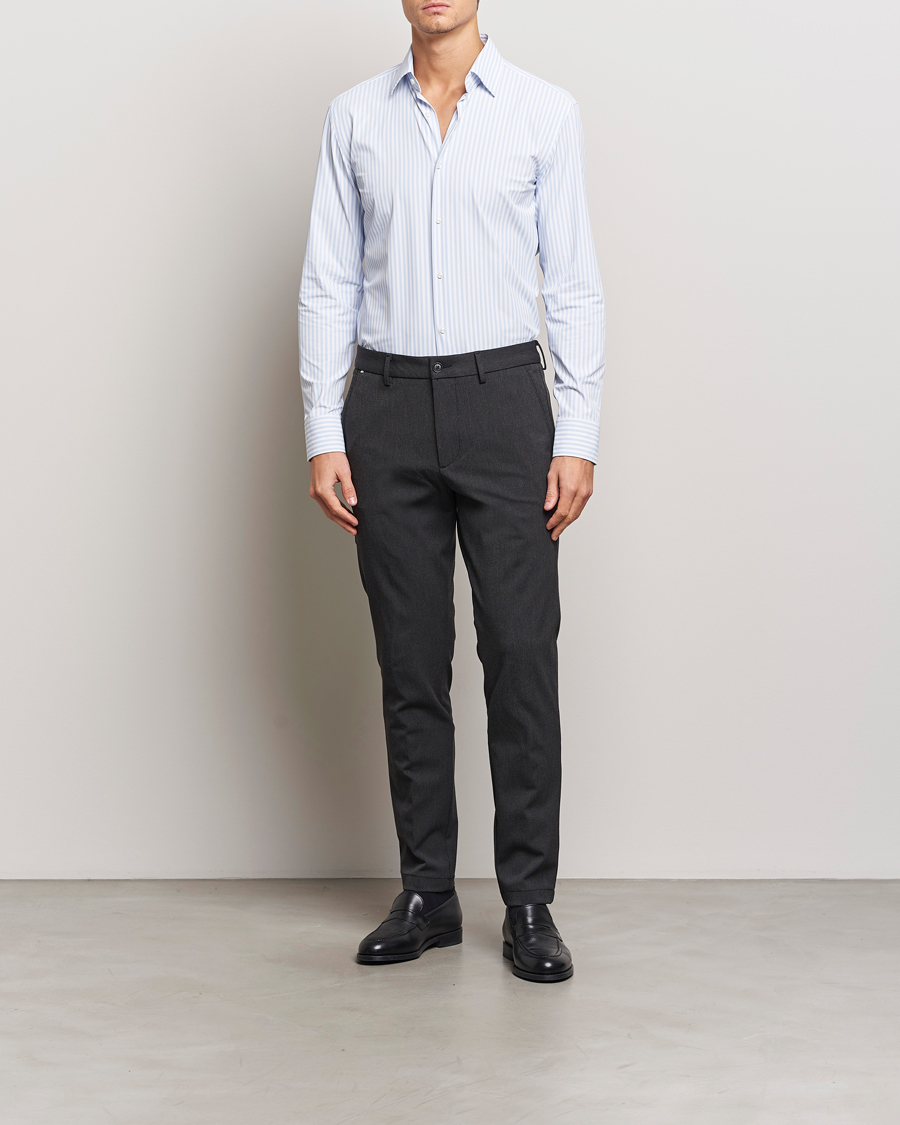 Herren | Hemden | BOSS BLACK | Hank Striped 4-Way Stretch Shirt Blue/White