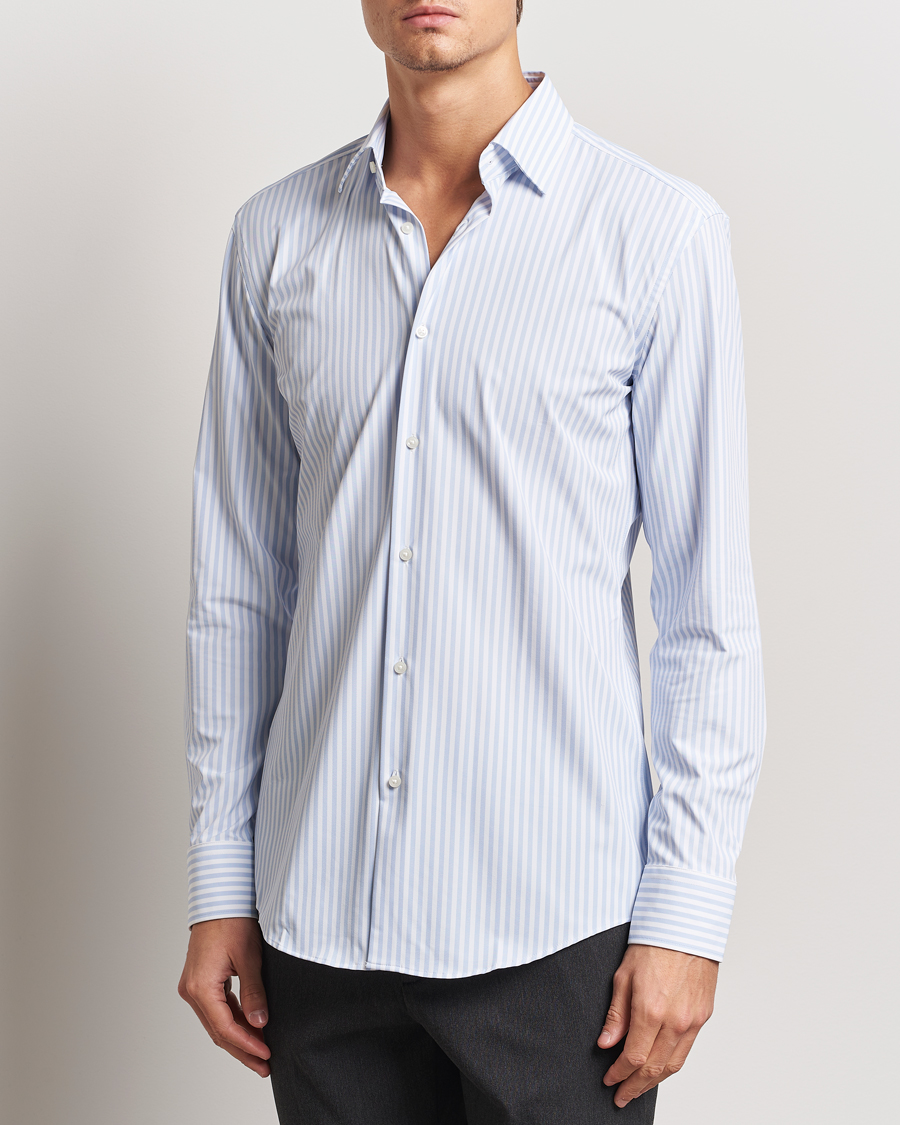Herren | Hemden | BOSS BLACK | Hank Striped 4-Way Stretch Shirt Blue/White