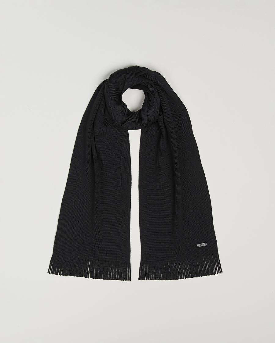 Herren | Schals | BOSS BLACK | Albas Wool Scarf Black