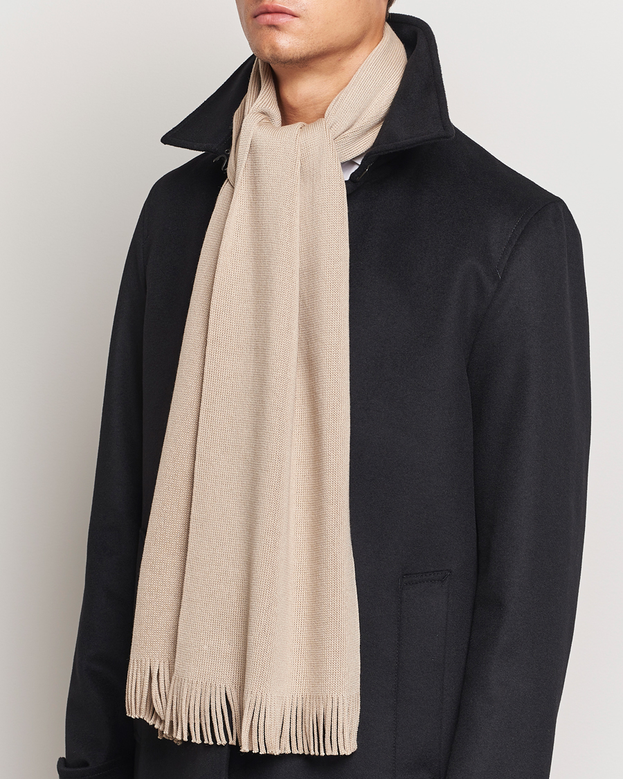 Herren | BOSS BLACK Albas Wool Scarf Light Beige | BOSS BLACK | Albas Wool Scarf Light Beige