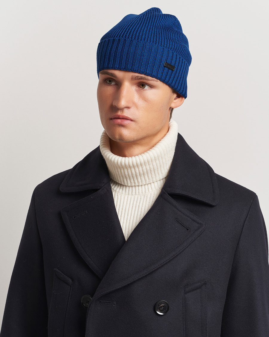 Herren | BOSS BLACK Fati Wool Beanie Open Blue | BOSS BLACK | Fati Wool Beanie Open Blue