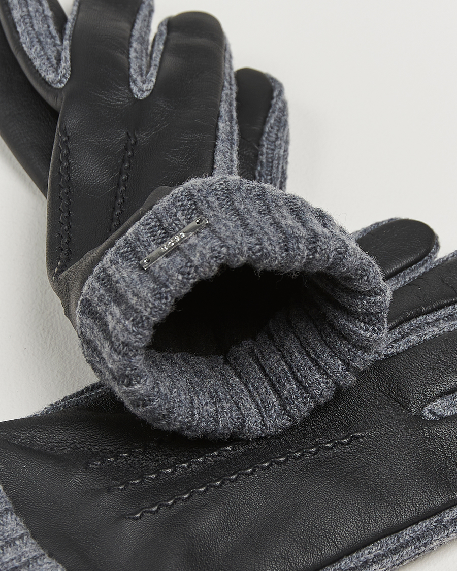 Herren | BOSS BLACK Hyden Leather Gloves Black | BOSS BLACK | Hyden Leather Gloves Black