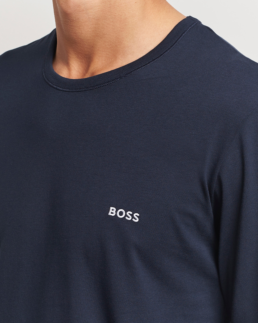 Herren | T-Shirts | BOSS BLACK | 3-Pack Long Sleeve T-Shirt Navy/Green/Black