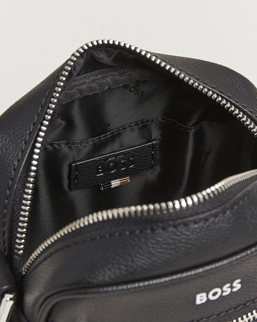 Herren | BOSS BLACK Zair Monogram Shoulder Bag Black | BOSS BLACK | Zair Monogram Shoulder Bag Black