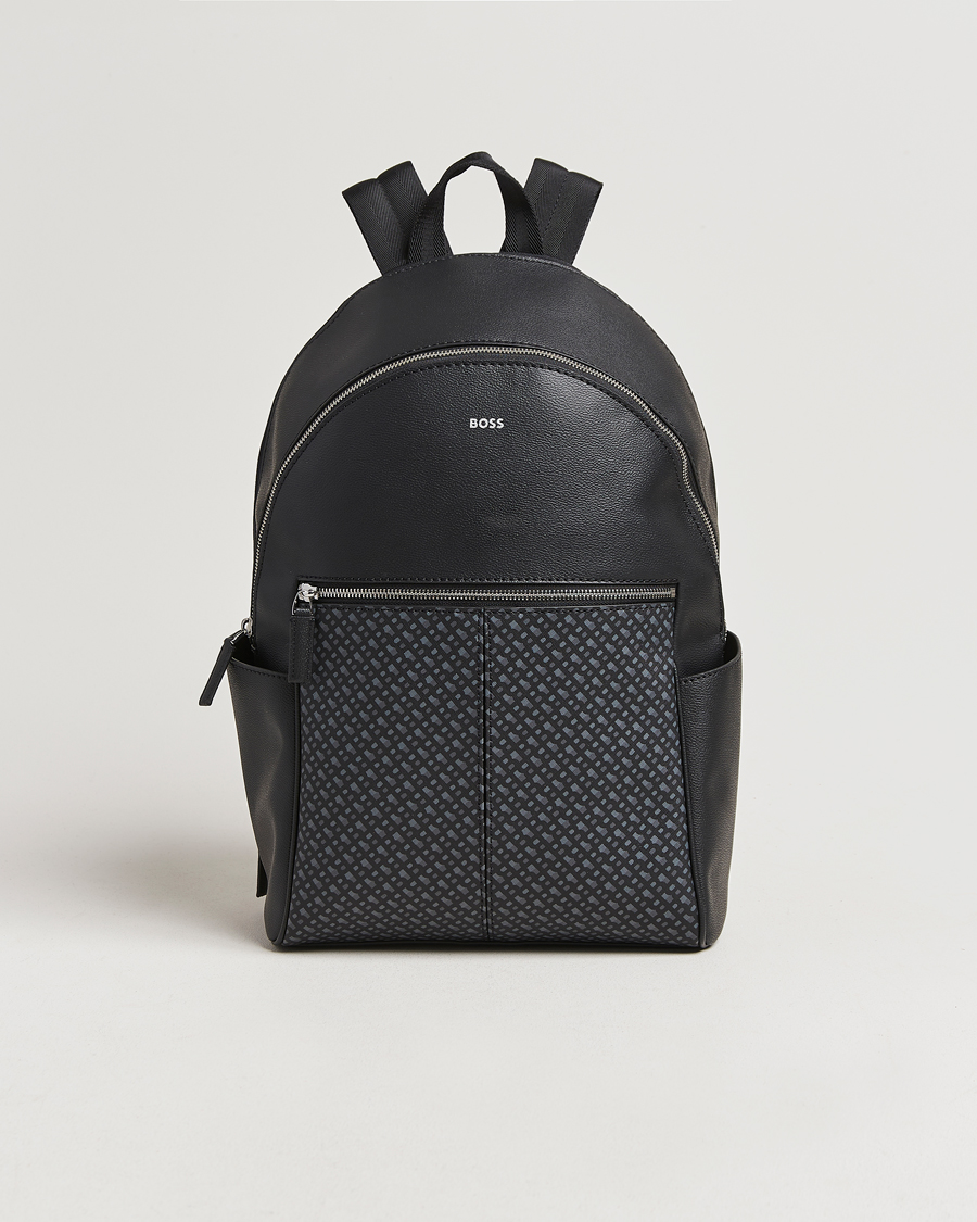 Herren | BOSS BLACK Zair Monogram Backpack Black | BOSS BLACK | Zair Monogram Backpack Black