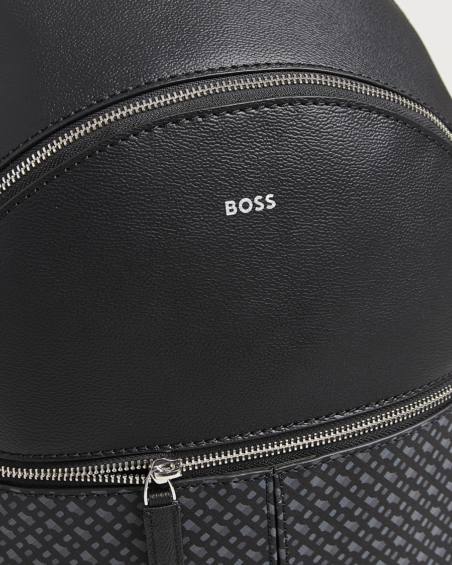 Herren | BOSS BLACK Zair Monogram Backpack Black | BOSS BLACK | Zair Monogram Backpack Black