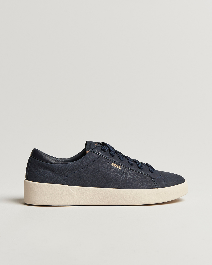 Herren | BOSS BLACK Belwar Leather Sneaker Dark Blue | BOSS BLACK | Belwar Leather Sneaker Dark Blue
