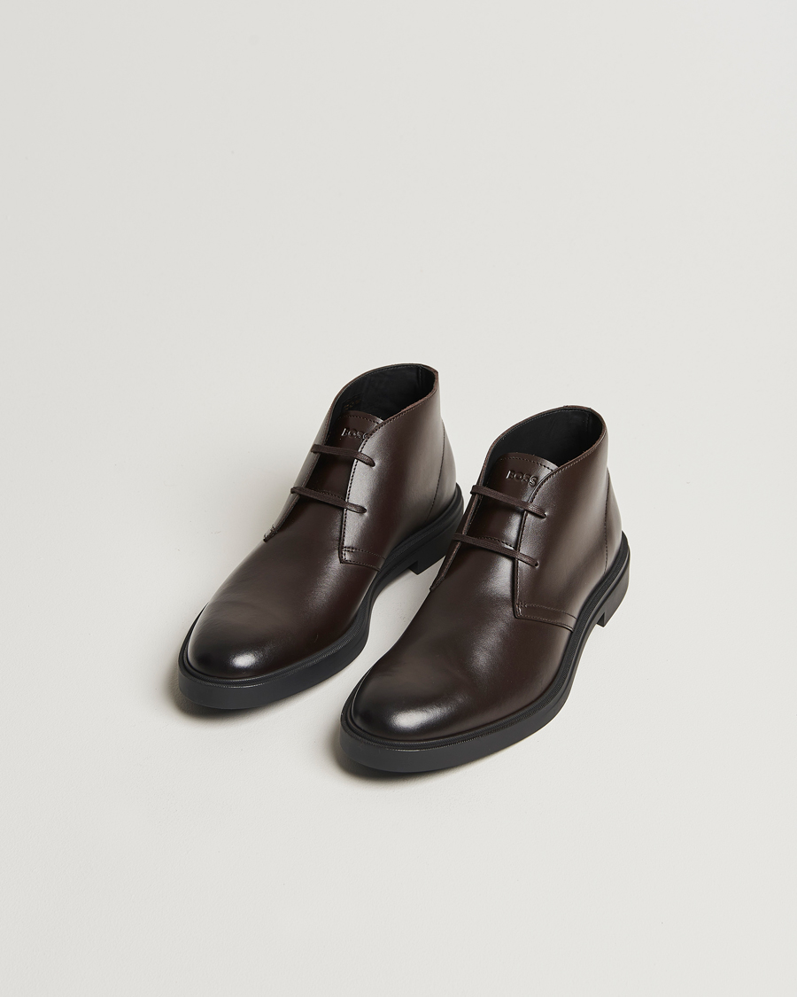 Herren | BOSS BLACK Calev Leather Chukka Boot Dark Brown | BOSS BLACK | Calev Leather Chukka Boot Dark Brown