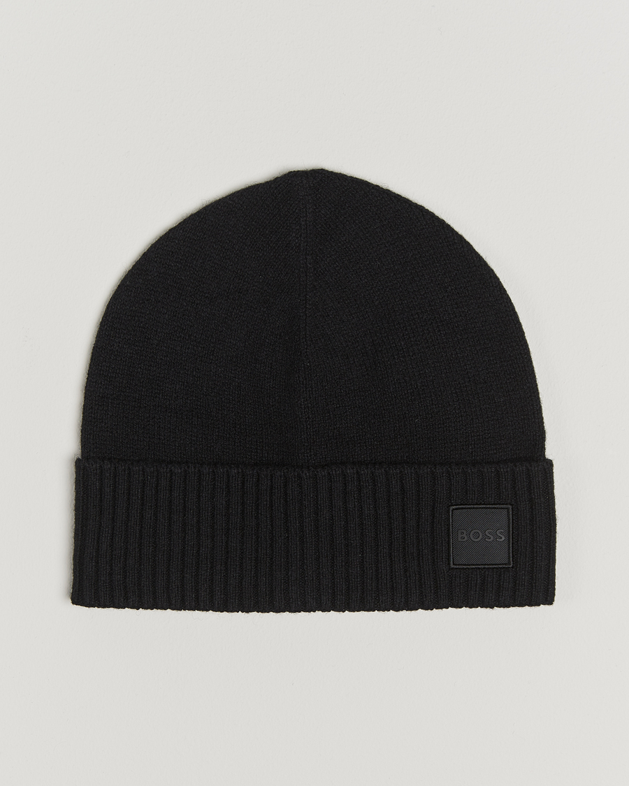 Herren | BOSS ORANGE Akaio Logo Beanie Black | BOSS ORANGE | Akaio Logo Beanie Black