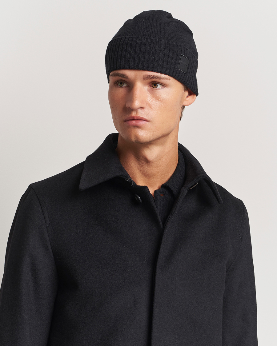 Herren | BOSS ORANGE Akaio Logo Beanie Black | BOSS ORANGE | Akaio Logo Beanie Black