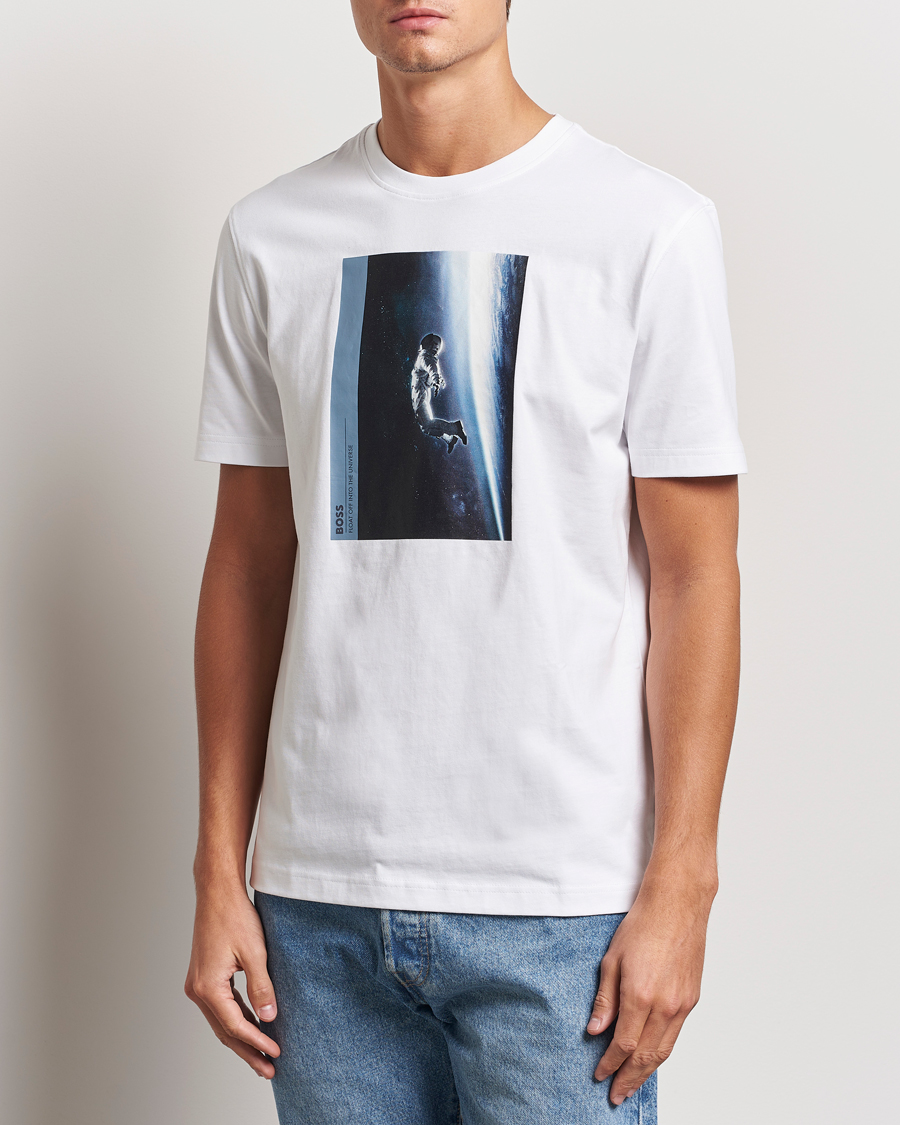 Herren | T-Shirts | BOSS ORANGE | Printed Crew Neck T-Shirt White