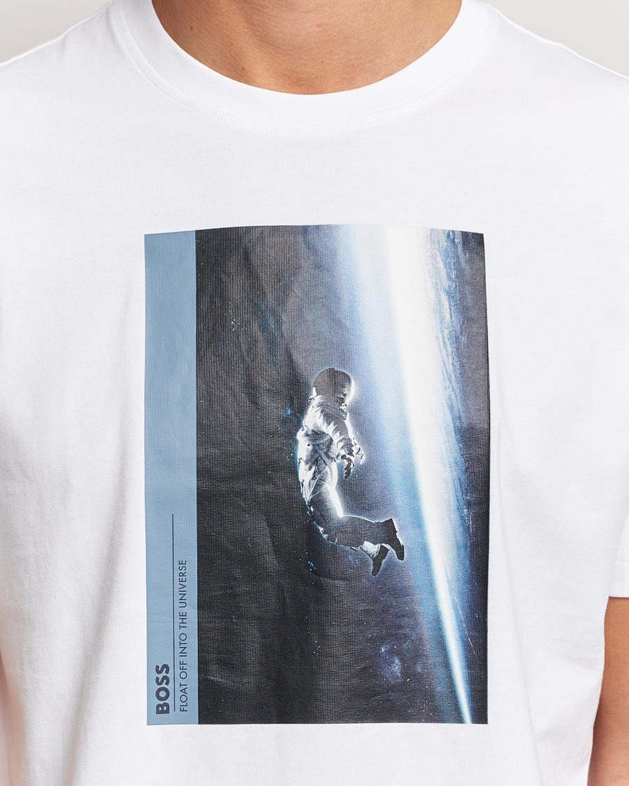 Herren | T-Shirts | BOSS ORANGE | Printed Crew Neck T-Shirt White