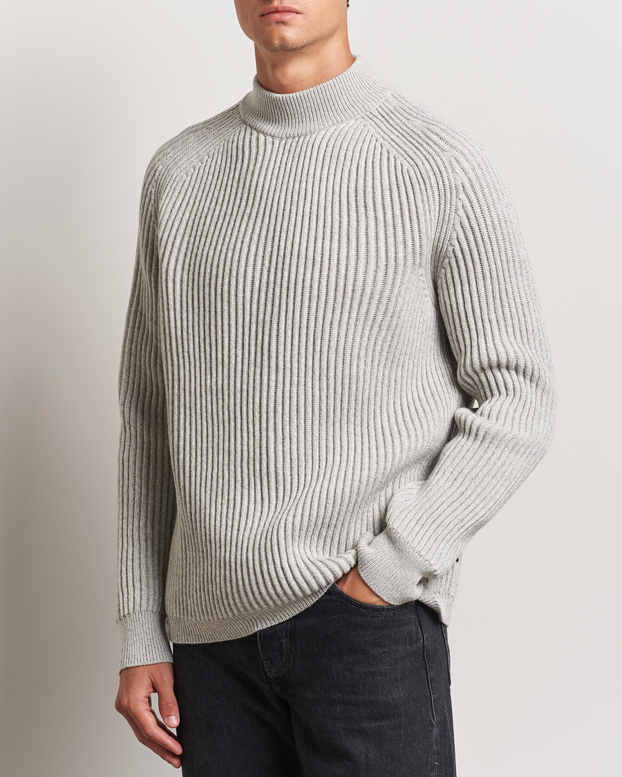 Herren | Pullover | BOSS ORANGE | Kearth Rib Knitted Polo Light Beige