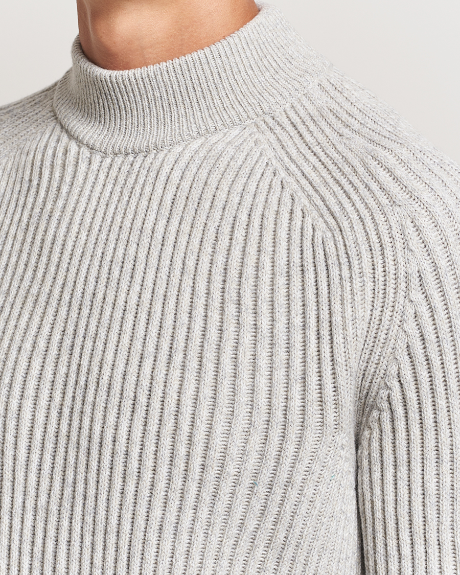 Herren | Pullover | BOSS ORANGE | Kearth Rib Knitted Polo Light Beige
