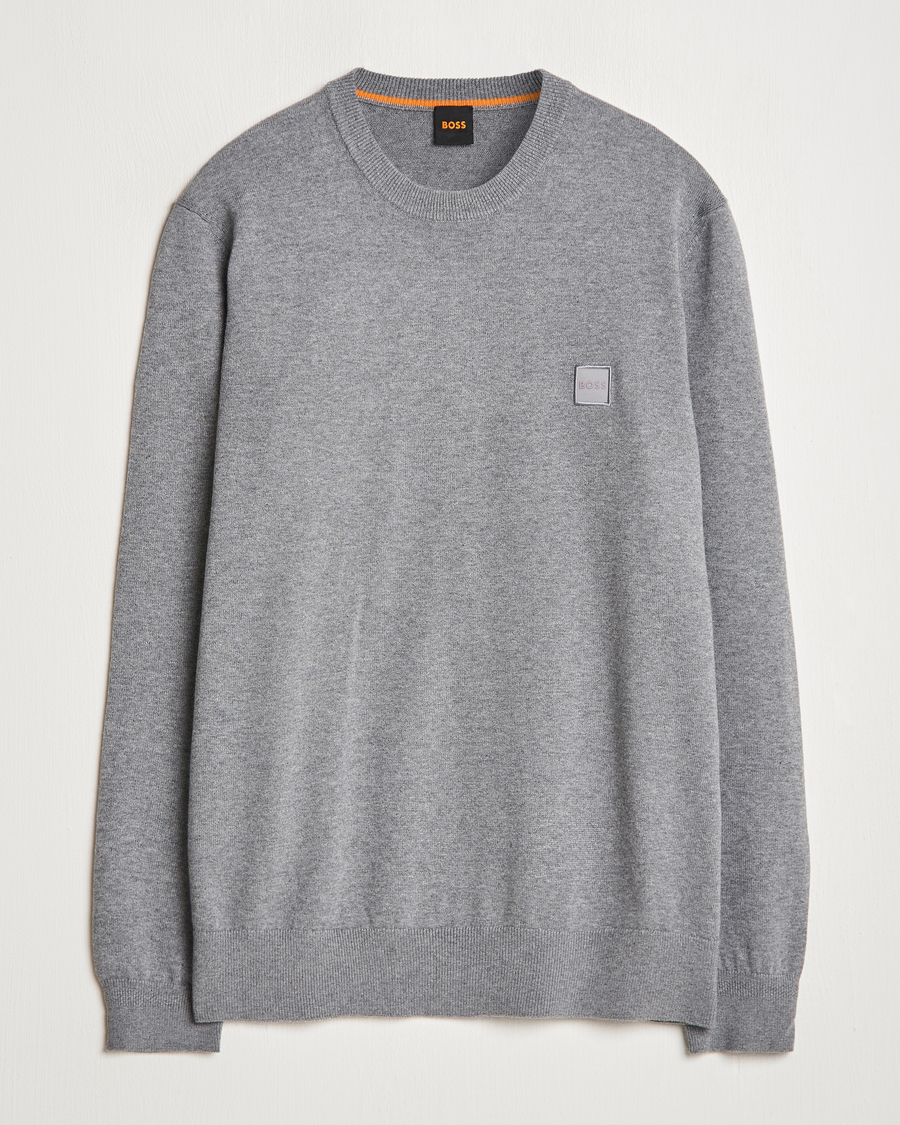 Herren | Pullover | BOSS ORANGE | Kanovano Knitted Sweater Light Grey
