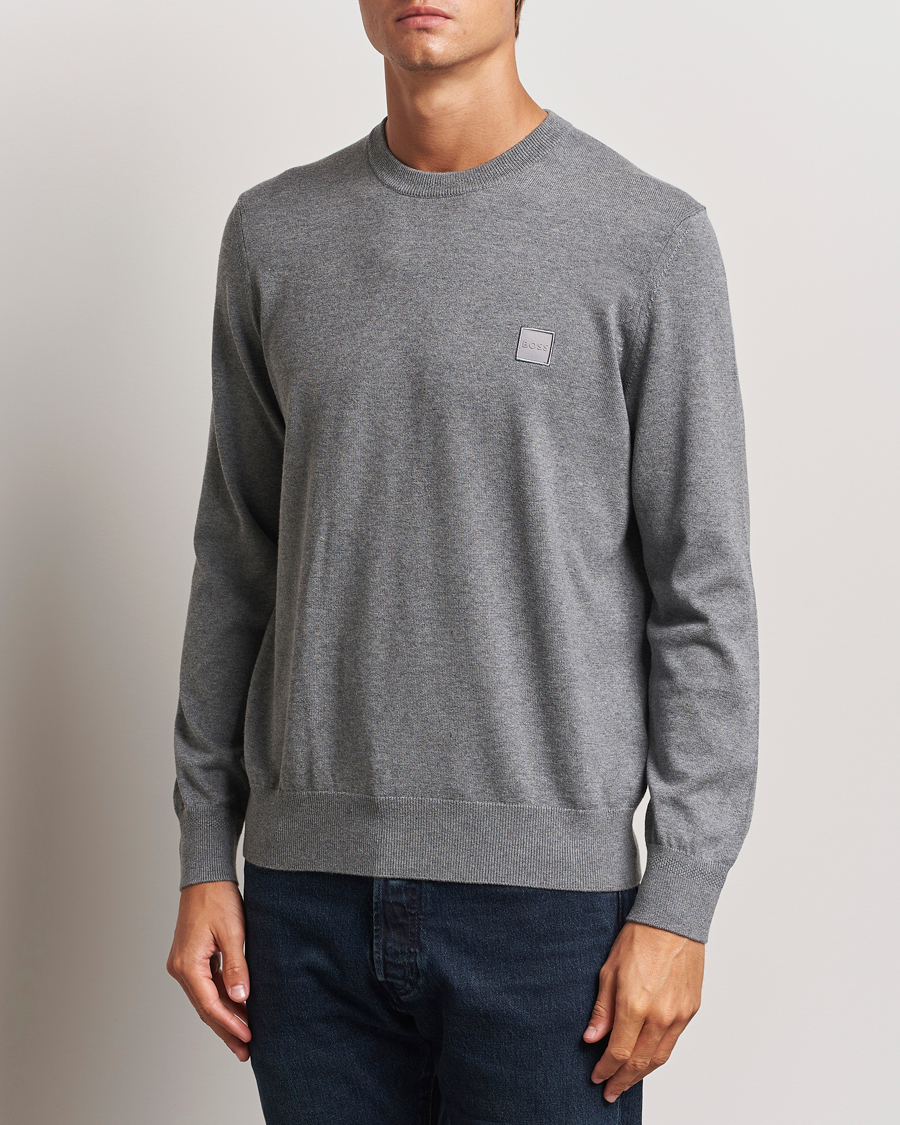 Herren | Pullover | BOSS ORANGE | Kanovano Knitted Sweater Light Grey