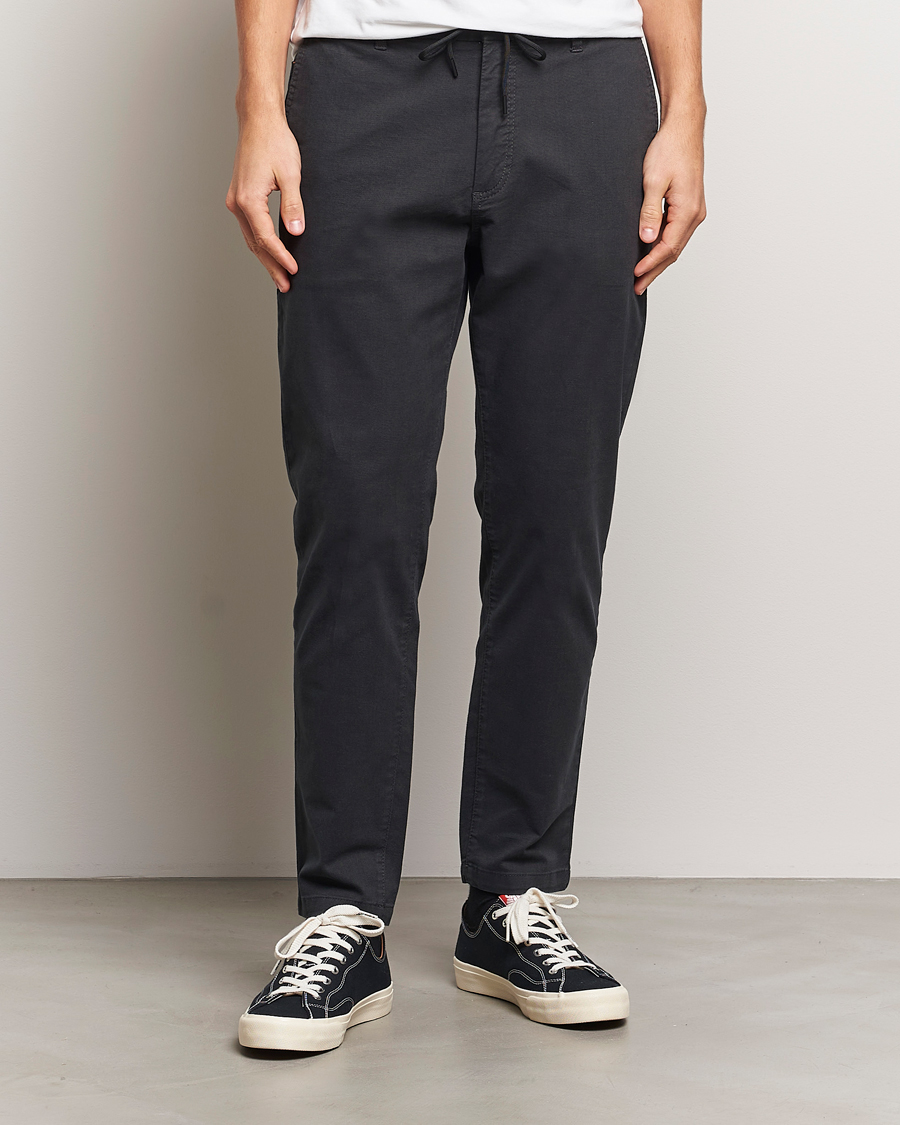 Herren | Hosen | BOSS ORANGE | Tapered Drawstring Trousers Black